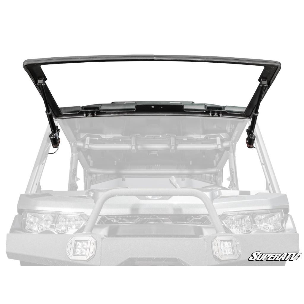 SuperATV Can - Am Defender MaxDrive Power Flip Glass Windshield - MojoMotoSport.com