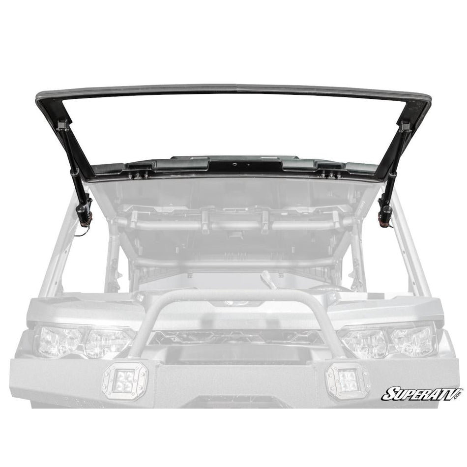 SuperATV Can - Am Defender MaxDrive Power Flip Glass Windshield - MojoMotoSport.com