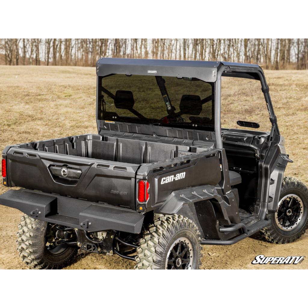 SuperATV Can - Am Defender Rear Glass Windshield - MojoMotoSport.com