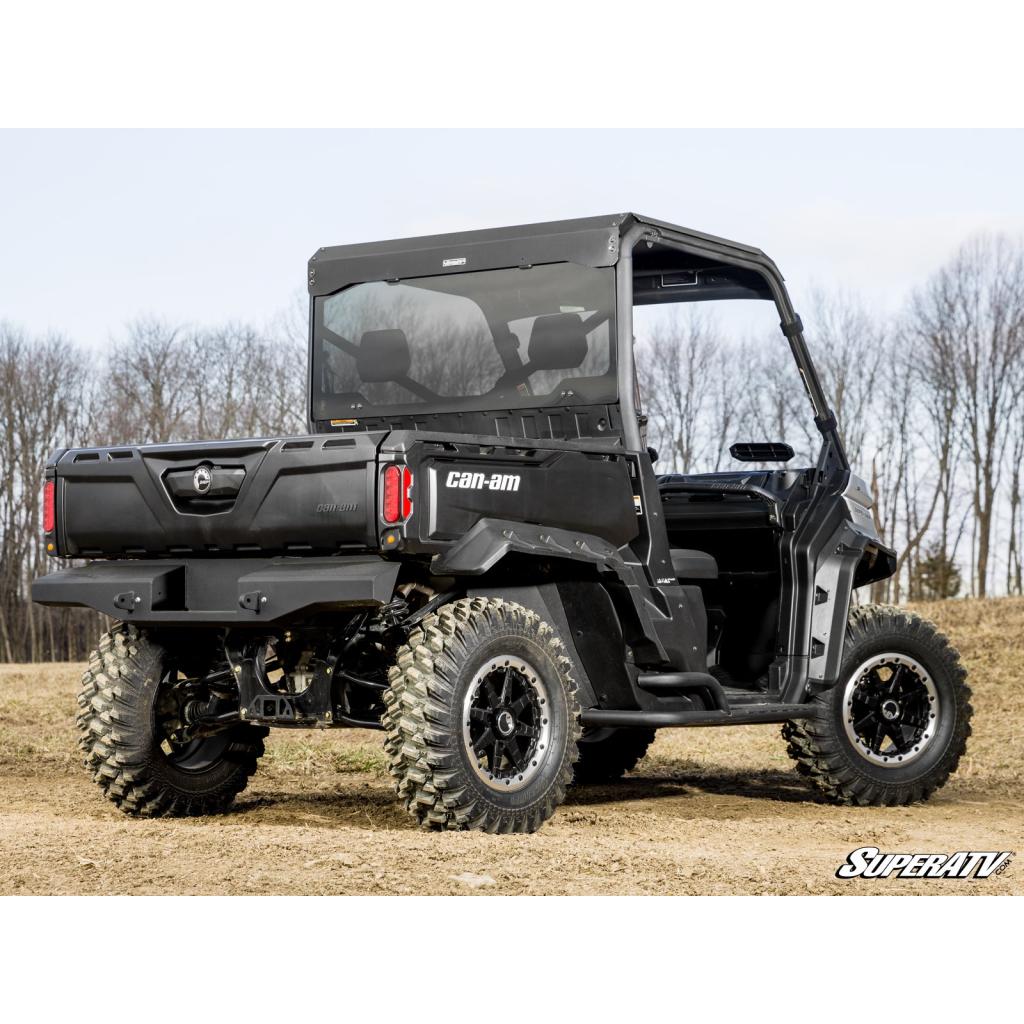 SuperATV Can - Am Defender Rear Glass Windshield - MojoMotoSport.com