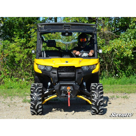 SuperATV Can - Am Defender Scratch - Resistant Flip Windshield - MojoMotoSport.com