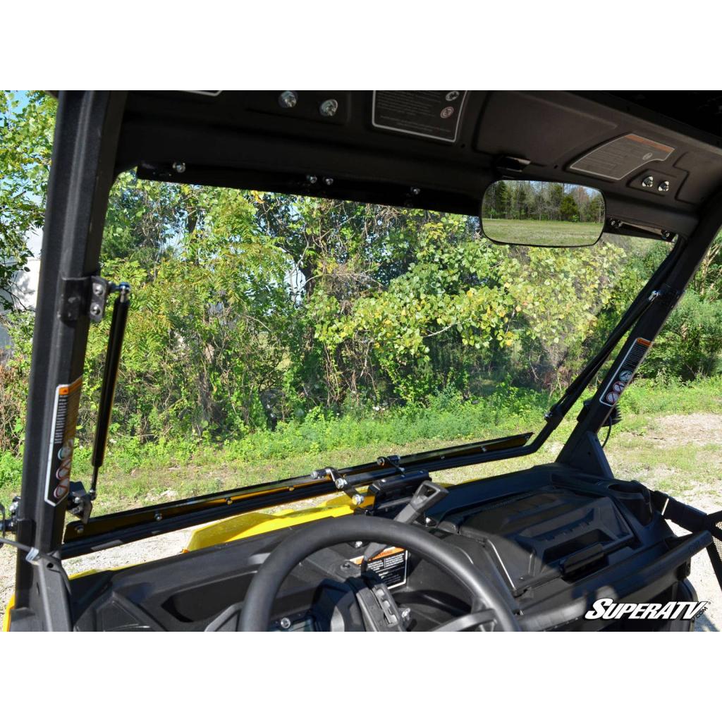 SuperATV Can - Am Defender Scratch - Resistant Flip Windshield - MojoMotoSport.com