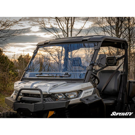 SuperATV Can - Am Defender Scratch Resistant Vented Full Windshield - MojoMotoSport.com