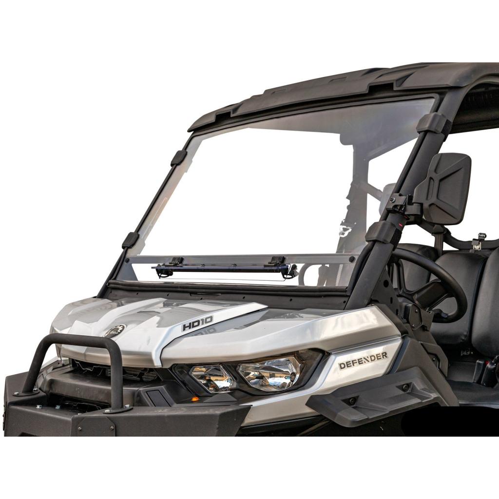 SuperATV Can - Am Defender Scratch Resistant Vented Full Windshield - MojoMotoSport.com