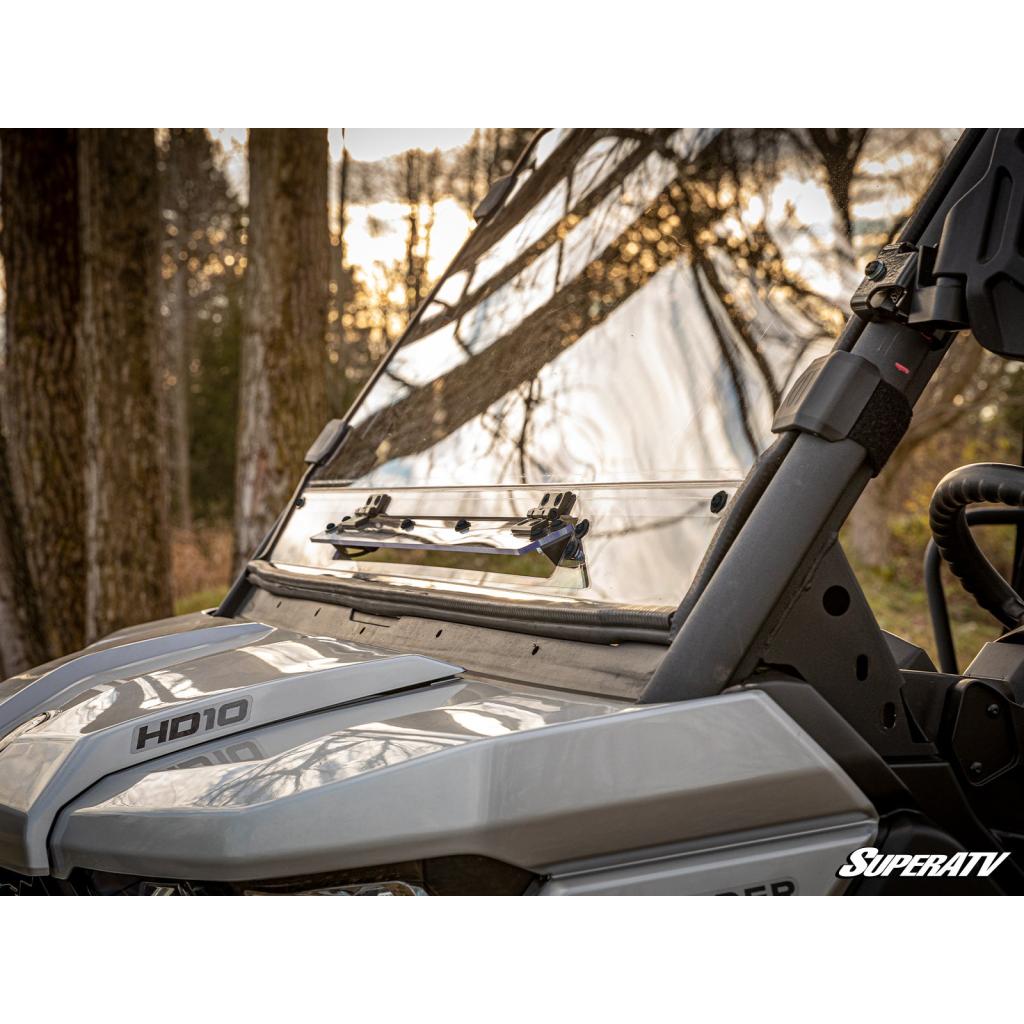 SuperATV Can - Am Defender Scratch Resistant Vented Full Windshield - MojoMotoSport.com