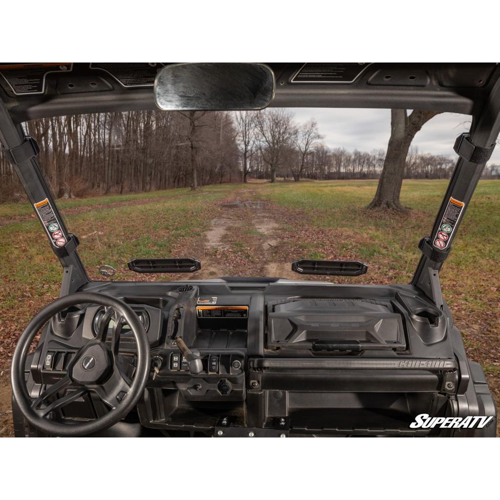 SuperATV Can - Am Defender Scratch Resistant Vented Full Windshield - MojoMotoSport.com