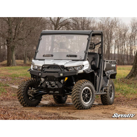 SuperATV Can - Am Defender Scratch Resistant Vented Full Windshield - MojoMotoSport.com