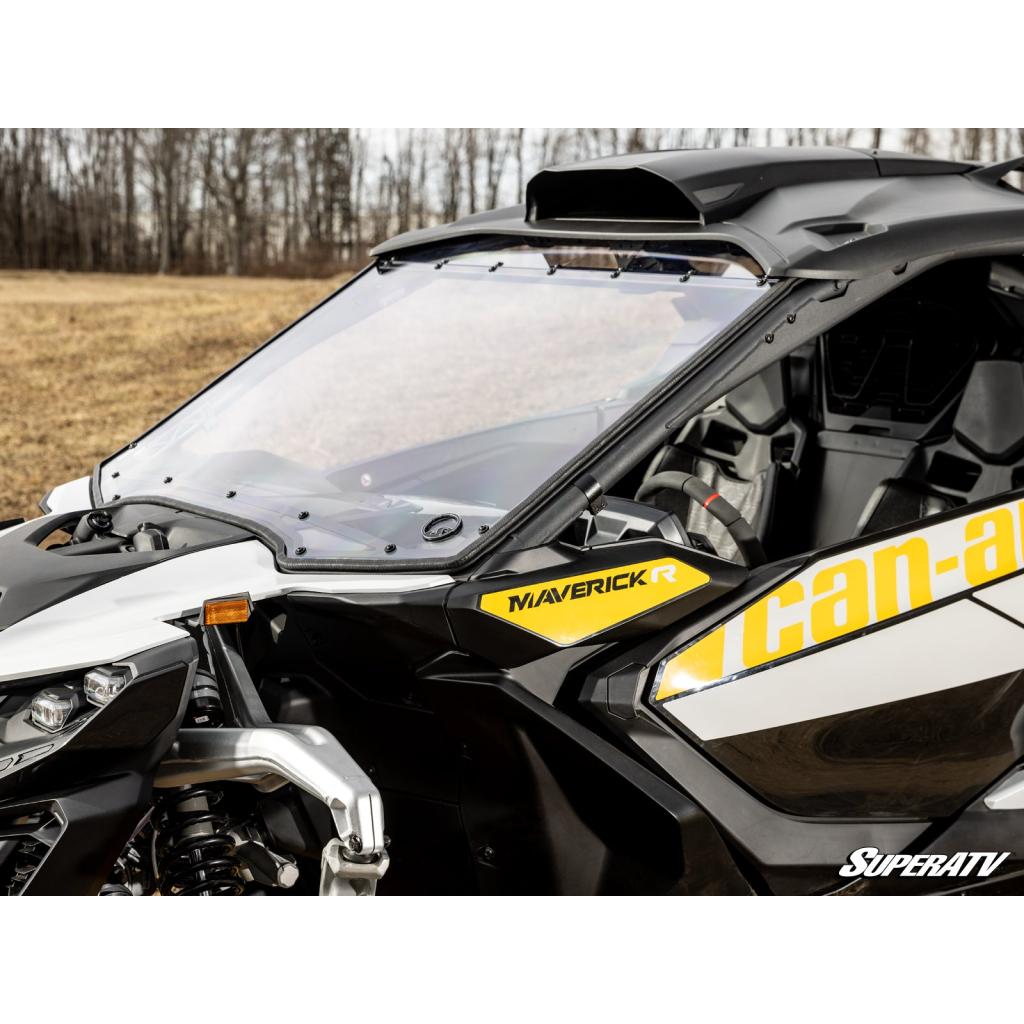 SuperATV Can - Am Maverick R Scratch - Resistant Full Windshield - MojoMotoSport.com