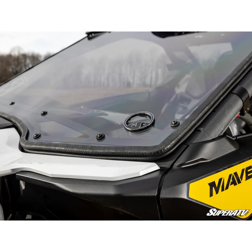 SuperATV Can - Am Maverick R Scratch - Resistant Full Windshield - MojoMotoSport.com