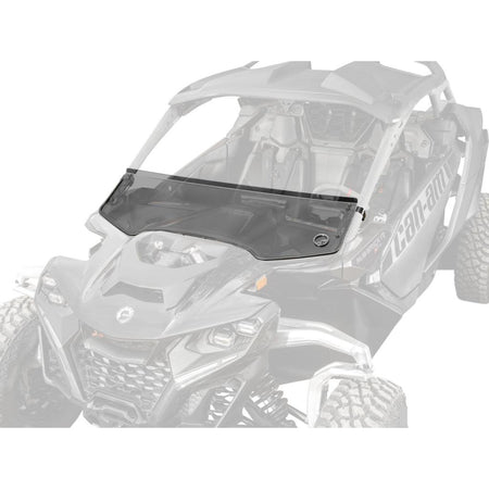 SuperATV Can - Am Maverick R Scratch - Resistant Half Windshield - MojoMotoSport.com