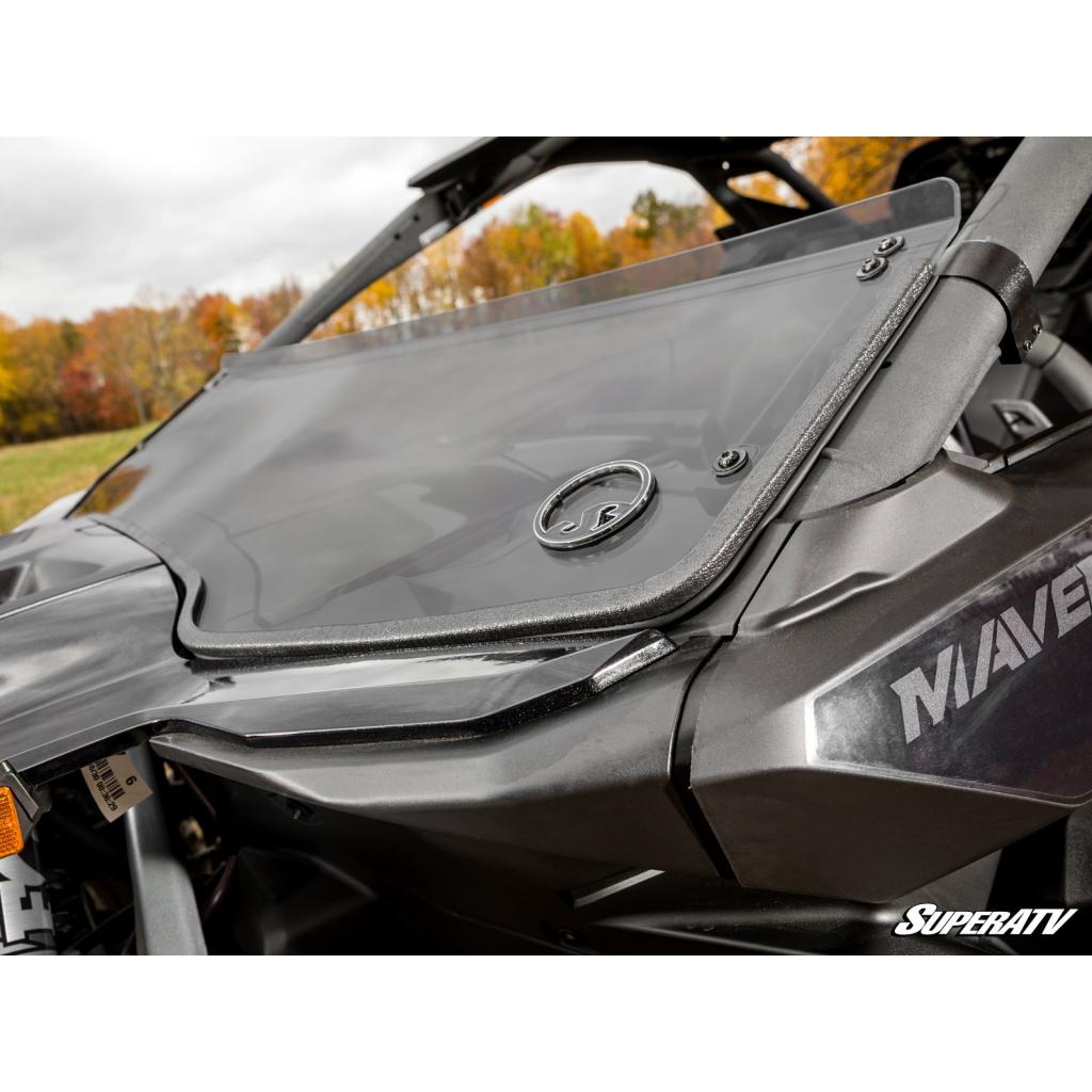 SuperATV Can - Am Maverick R Scratch - Resistant Half Windshield - MojoMotoSport.com