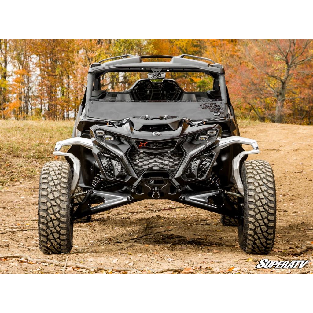 SuperATV Can - Am Maverick R Scratch - Resistant Half Windshield - MojoMotoSport.com