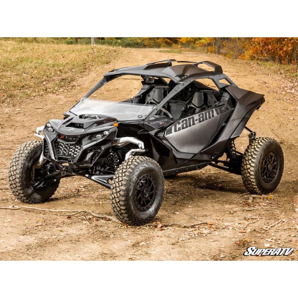 SuperATV Can - Am Maverick R Scratch - Resistant Half Windshield - MojoMotoSport.com