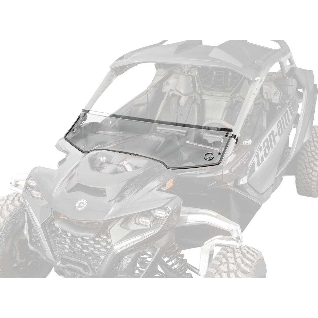 SuperATV Can - Am Maverick R Scratch - Resistant Half Windshield - MojoMotoSport.com