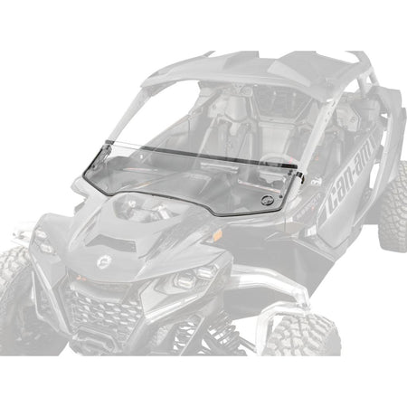 SuperATV Can - Am Maverick R Scratch - Resistant Half Windshield - MojoMotoSport.com