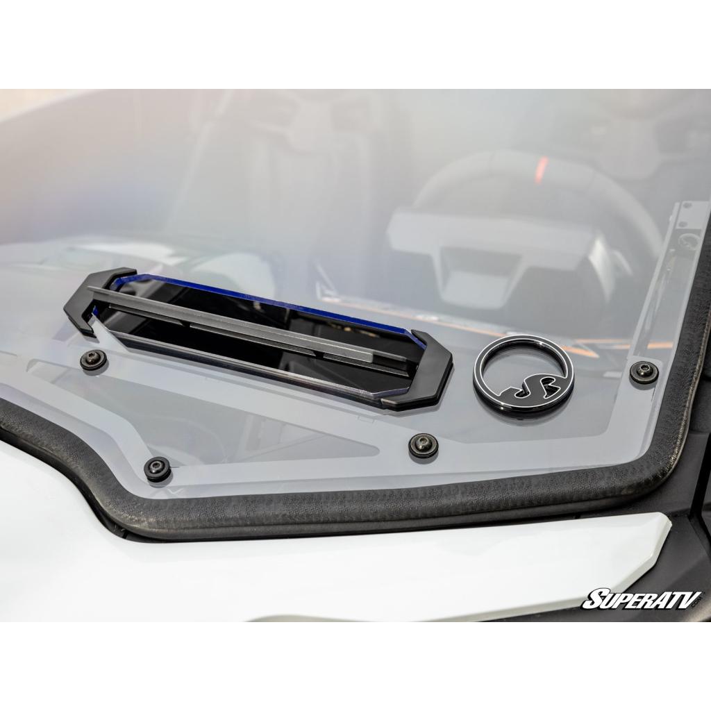 SuperATV Can - Am Maverick R Scratch - Resistant Vented Full Windshield - MojoMotoSport.com