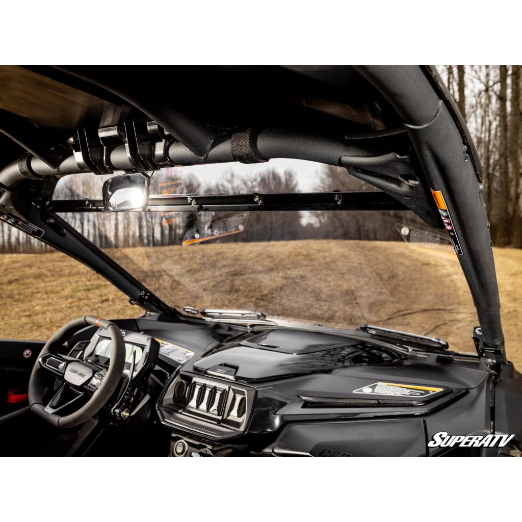 SuperATV Can - Am Maverick R Scratch - Resistant Vented Full Windshield - MojoMotoSport.com