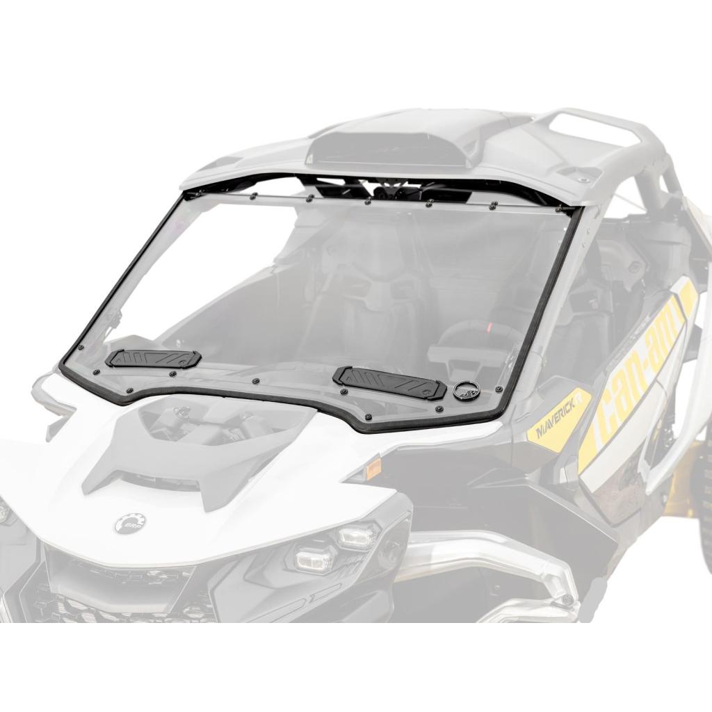 SuperATV Can - Am Maverick R Scratch - Resistant Vented Full Windshield - MojoMotoSport.com