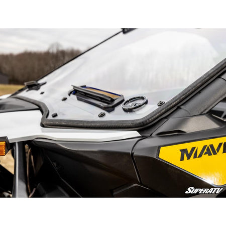 SuperATV Can - Am Maverick R Scratch - Resistant Vented Full Windshield - MojoMotoSport.com