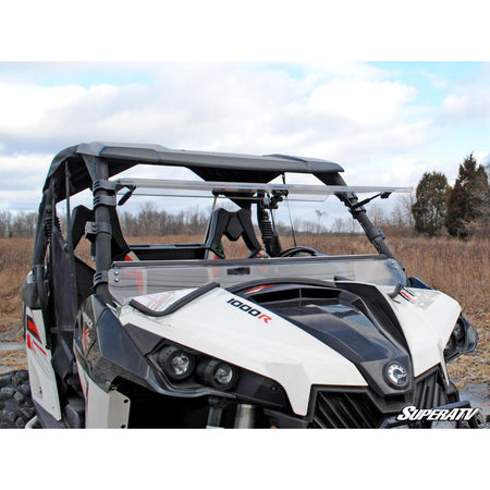 SuperATV Can - Am Maverick Scratch Resistant Flip Windshield - MojoMotoSport.com
