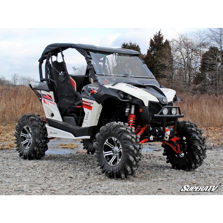 SuperATV Can - Am Maverick Scratch Resistant Flip Windshield - MojoMotoSport.com