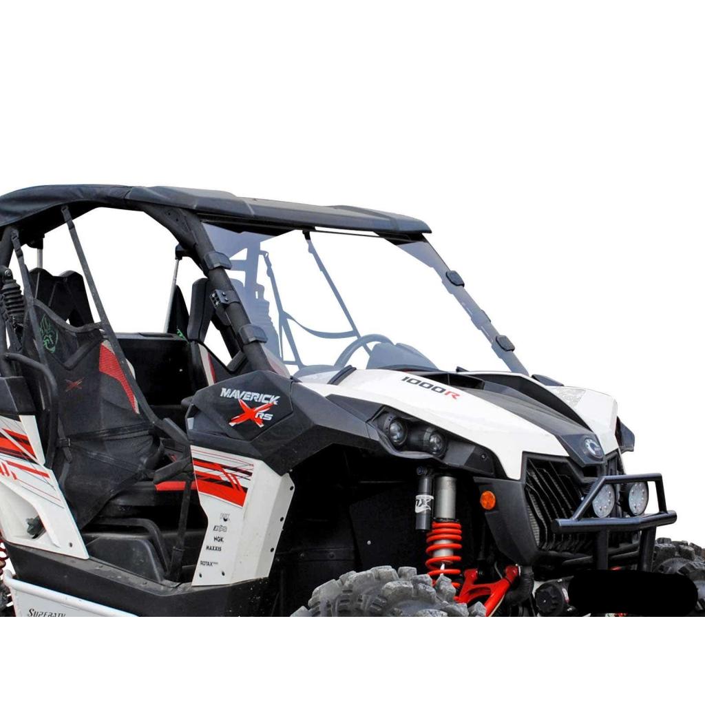 SuperATV Can - Am Maverick Scratch Resistant Full Windshield - MojoMotoSport.com
