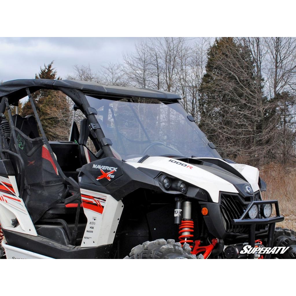 SuperATV Can - Am Maverick Scratch Resistant Full Windshield - MojoMotoSport.com