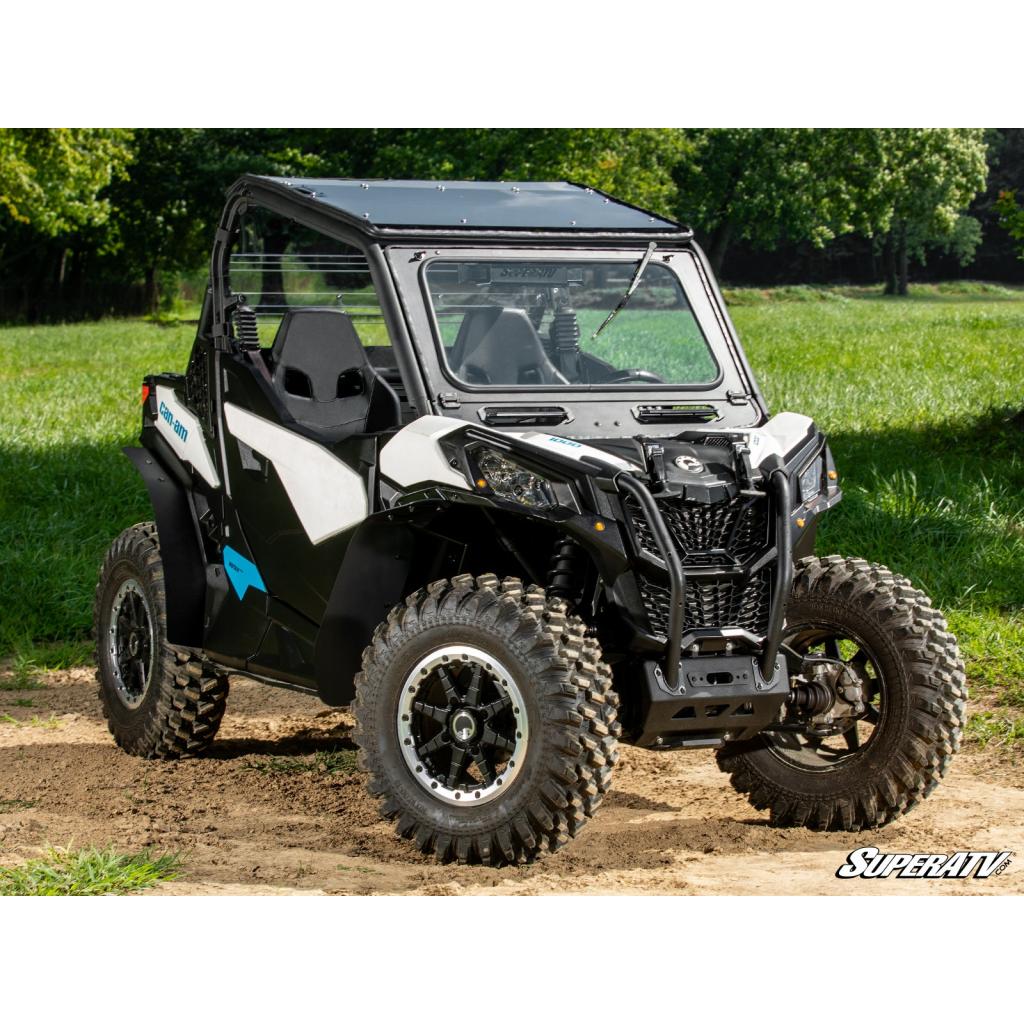 SuperATV Can - Am Maverick Sport Flip Down Glass Windshield - MojoMotoSport.com