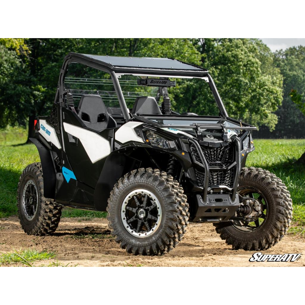 SuperATV Can - Am Maverick Sport Flip Down Glass Windshield - MojoMotoSport.com