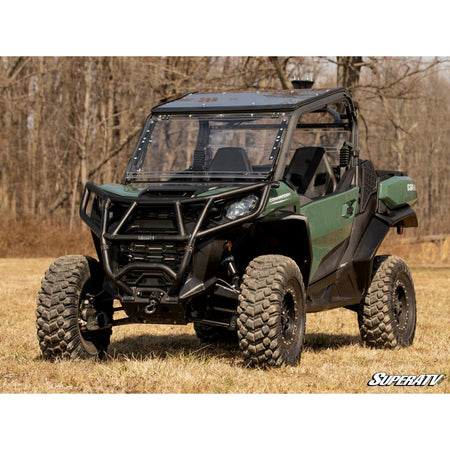 SuperATV Can - Am Maverick Trail Scratch Resistant Flip Windshield - MojoMotoSport.com