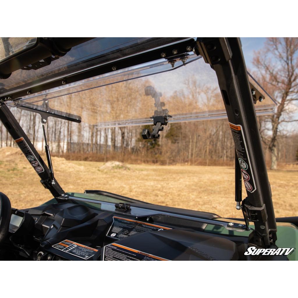 SuperATV Can - Am Maverick Trail Scratch Resistant Flip Windshield - MojoMotoSport.com