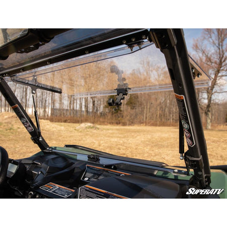 SuperATV Can - Am Maverick Trail Scratch Resistant Flip Windshield - MojoMotoSport.com