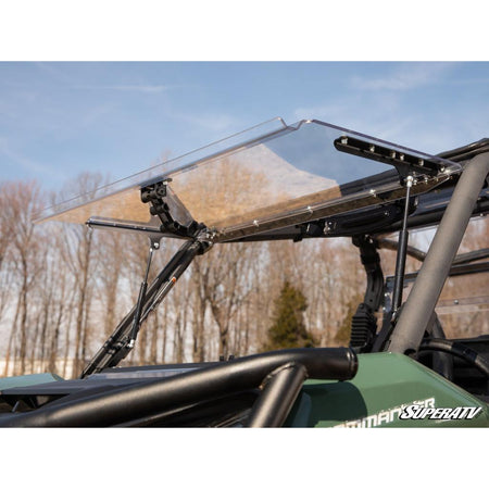 SuperATV Can - Am Maverick Trail Scratch Resistant Flip Windshield - MojoMotoSport.com