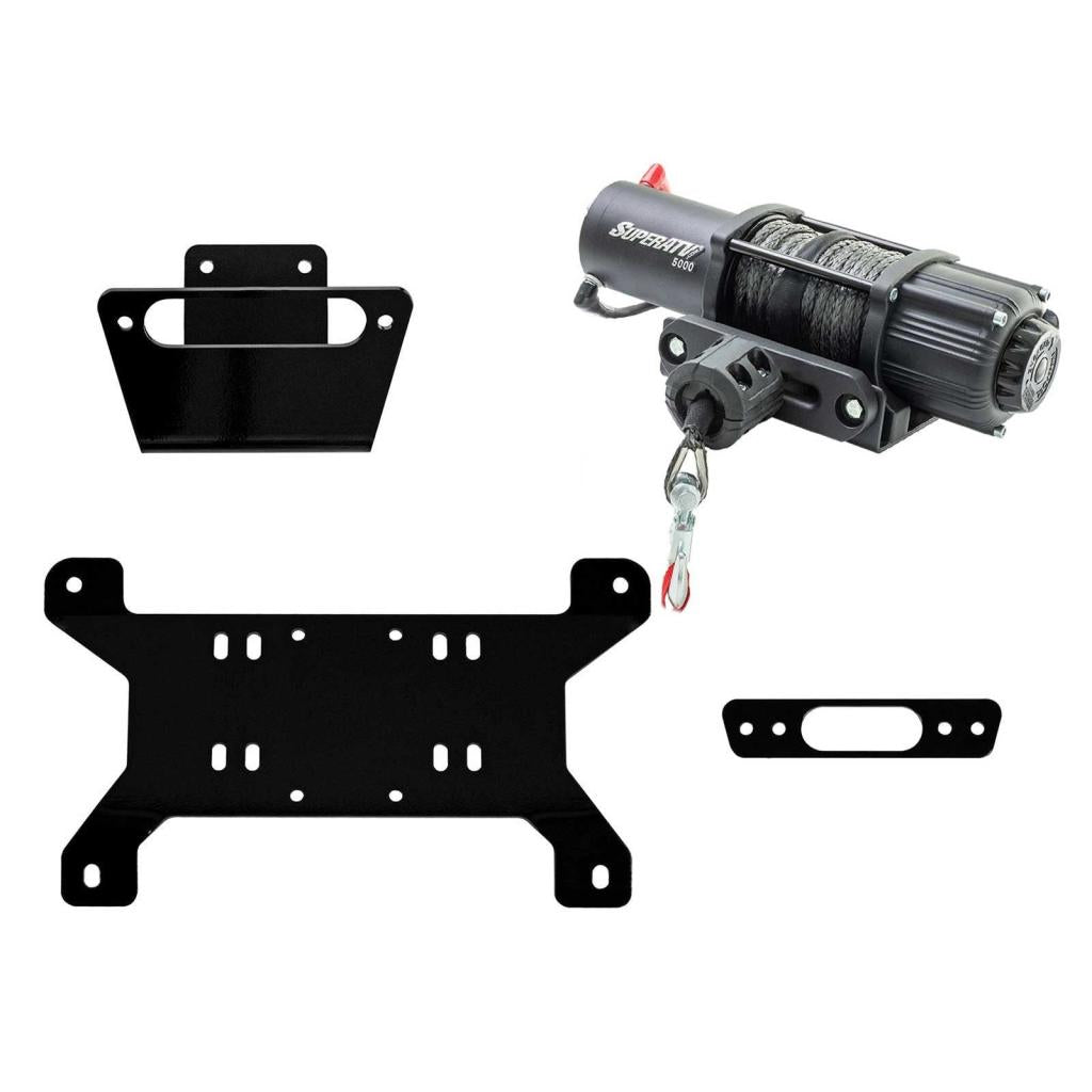 SuperATV Can - Am Maverick Winch Mounting Plate - MojoMotoSport.com