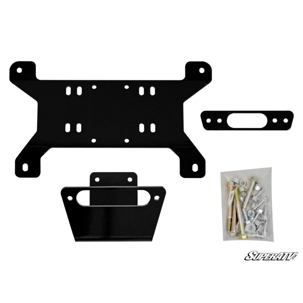 SuperATV Can - Am Maverick Winch Mounting Plate - MojoMotoSport.com