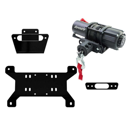SuperATV Can - Am Maverick Winch Mounting Plate - MojoMotoSport.com