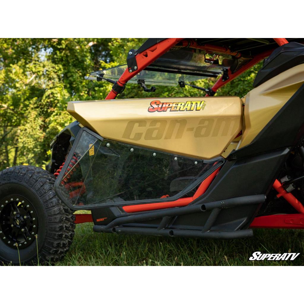 SuperATV Can - Am Maverick X3 Clear Lower Doors - MojoMotoSport.com