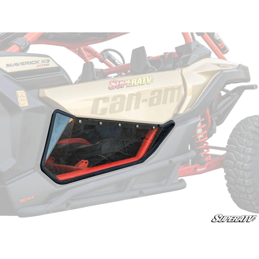 SuperATV Can - Am Maverick X3 Clear Lower Doors - MojoMotoSport.com