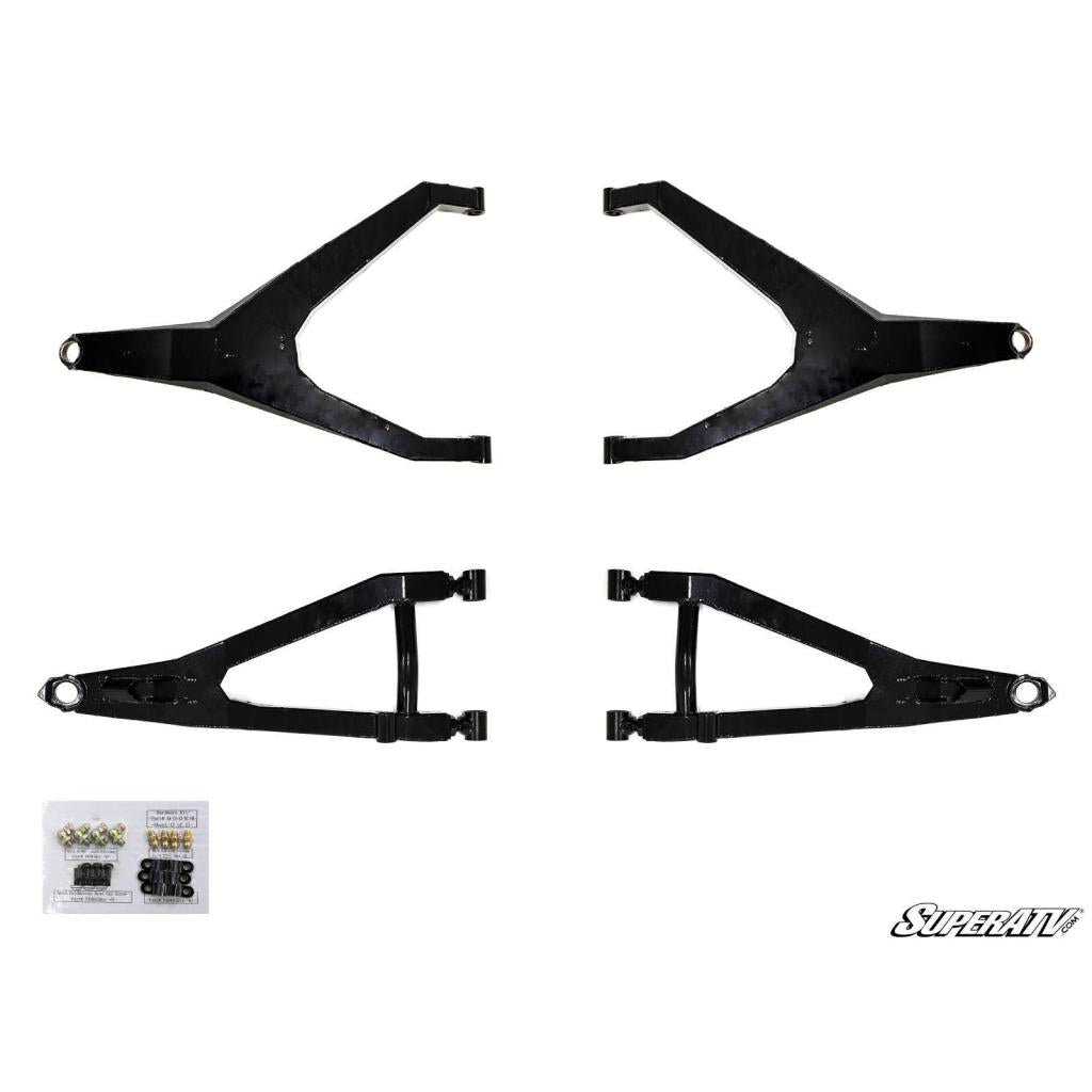 SuperATV Can - Am Maverick X3 High Clearance Boxed Front A - Arms - MojoMotoSport.com