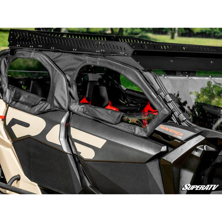SuperATV Can - Am Maverick X3 MAX Primal Soft Cab Enclosure Upper Doors - MojoMotoSport.com