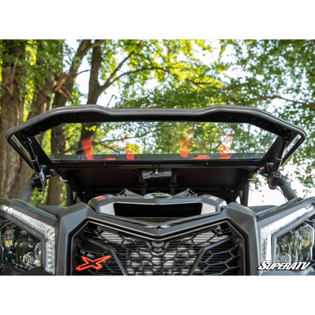 SuperATV Can - Am Maverick X3 MaxDrive Power Flip Windshield - MojoMotoSport.com