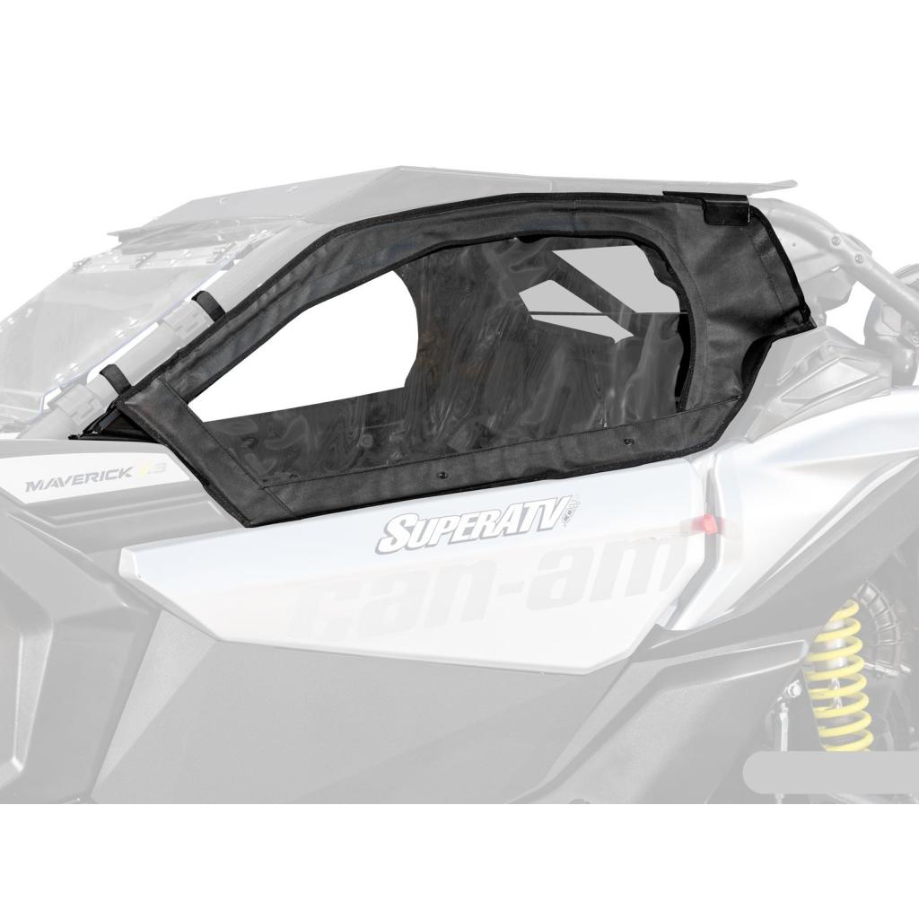 SuperATV Can - Am Maverick X3 Primal Soft Cab Enclosure Upper Doors - MojoMotoSport.com