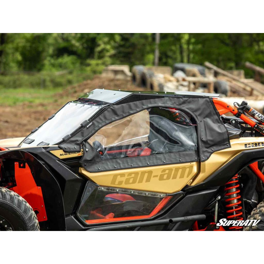 SuperATV Can - Am Maverick X3 Primal Soft Cab Enclosure Upper Doors - MojoMotoSport.com