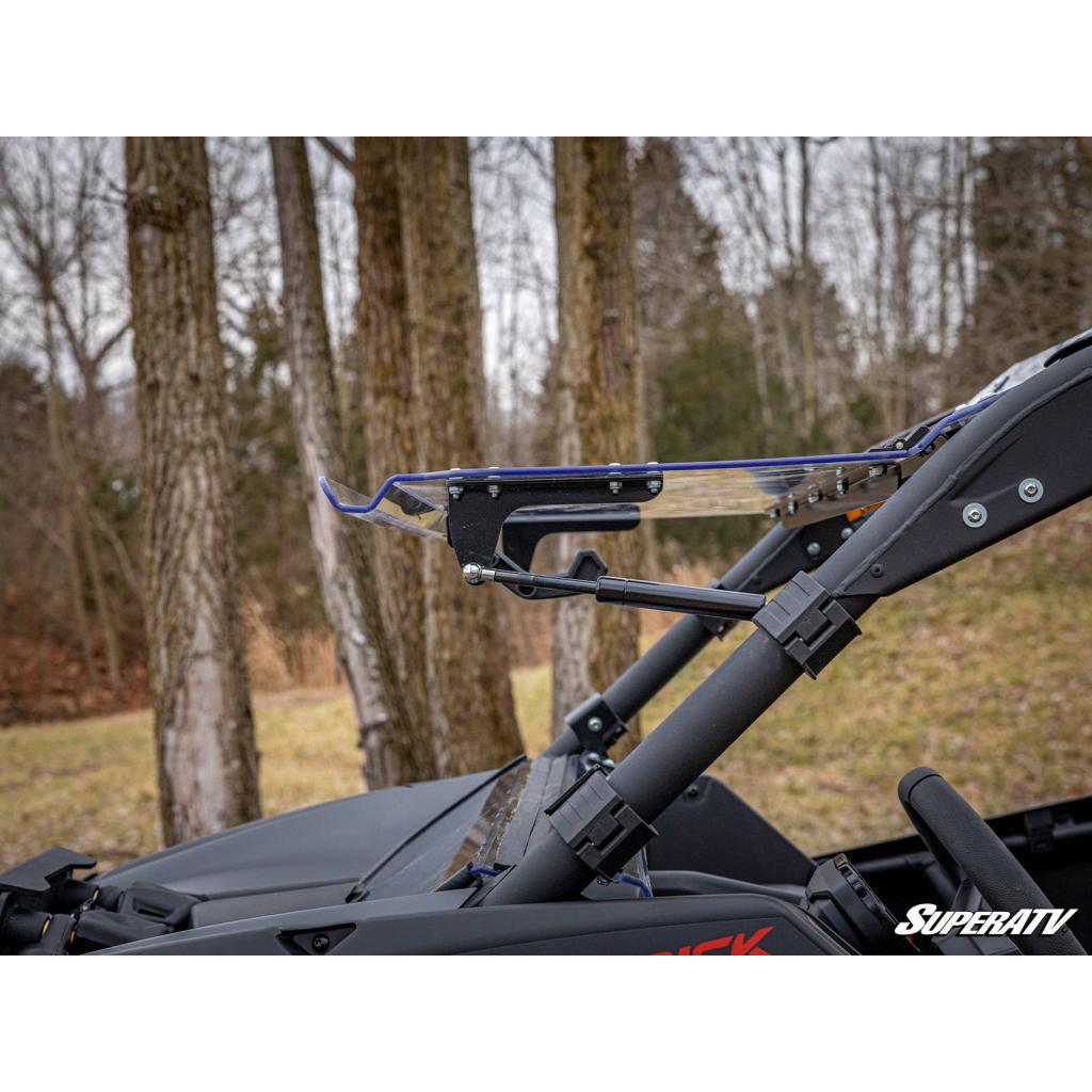 SuperATV Can - Am Maverick X3 Scratch - Resistant Flip Windshield - MojoMotoSport.com