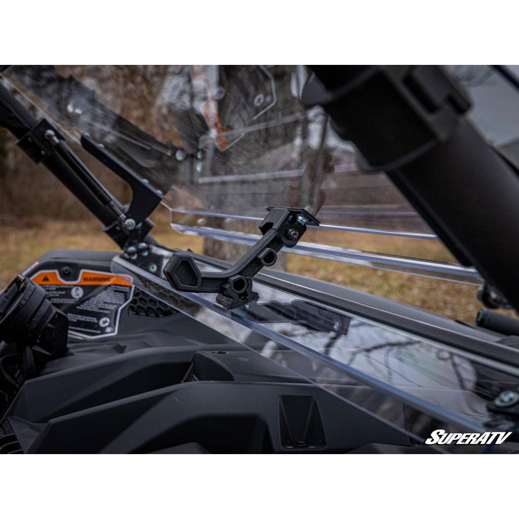 SuperATV Can - Am Maverick X3 Scratch - Resistant Flip Windshield - MojoMotoSport.com