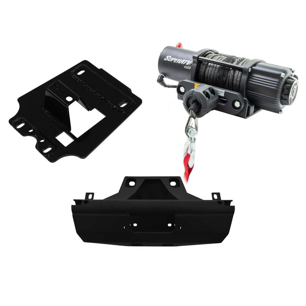 SuperATV Can - Am Maverick X3 Winch Mount Plate Kit - MojoMotoSport.com