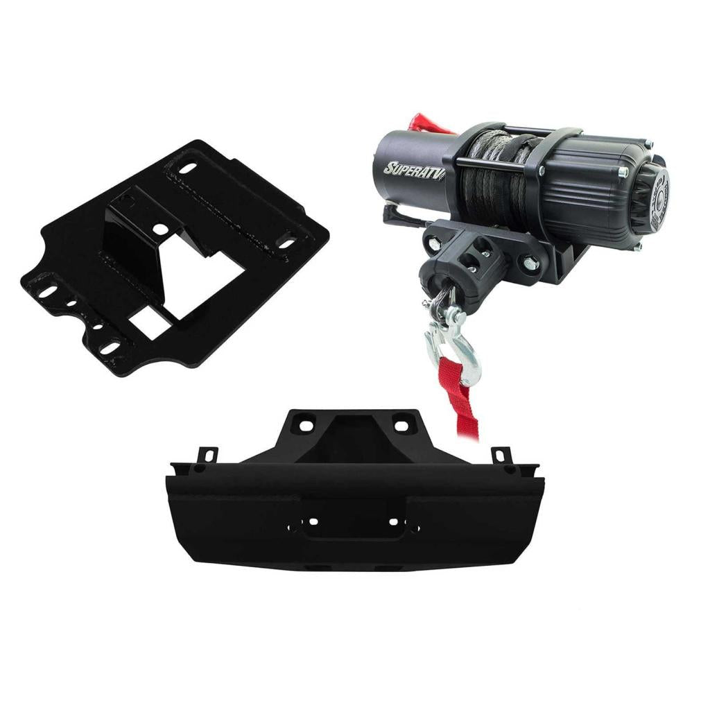SuperATV Can - Am Maverick X3 Winch Mount Plate Kit - MojoMotoSport.com
