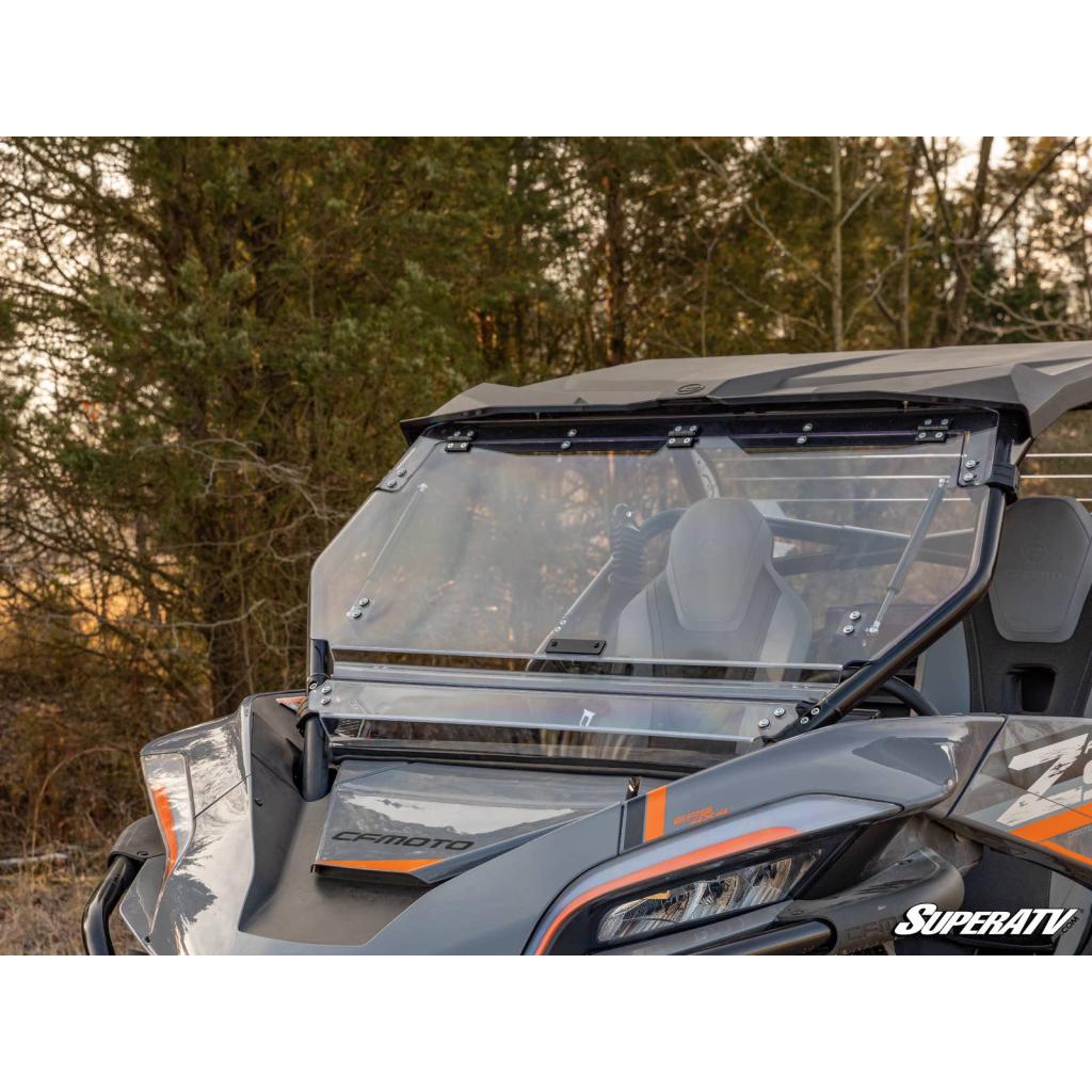 SuperATV CF - Moto ZForce 950 Scratch - Resistant Flip Windshield - MojoMotoSport.com