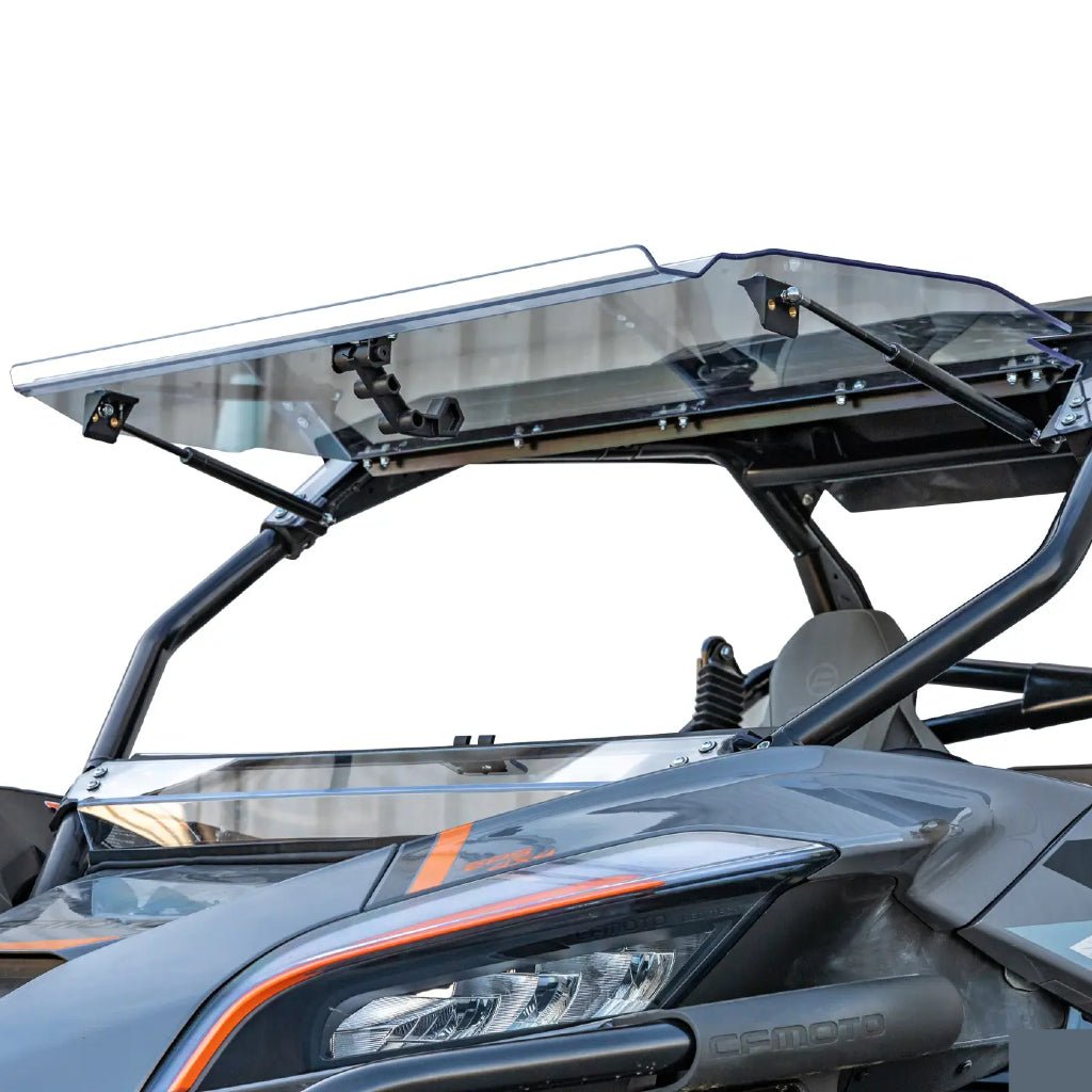 SuperATV CF - Moto ZForce 950 Scratch - Resistant Flip Windshield - MojoMotoSport.com