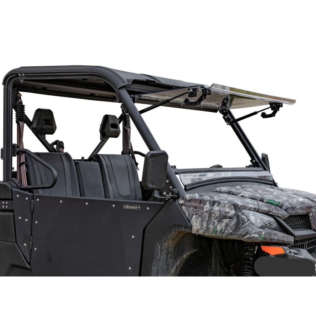 SuperATV CFMOTO UForce 1000 Scratch Resistant Flip Windshield - MojoMotoSport.com